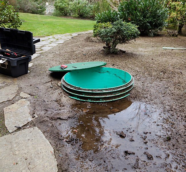 Open septic tank riser - septic system repair